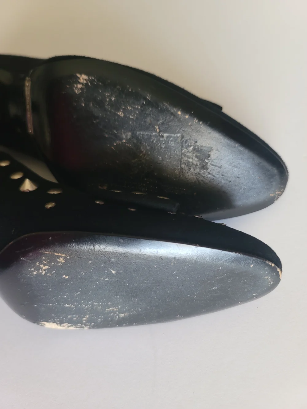 Dolce & Gabbana Black Studded Almond Toe Pumps, EUR 39.5
